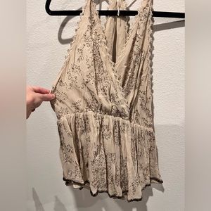 Free people embellished tank top. NWOT, never worn. Size Small
